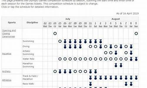 奥运赛程表2020_奥运赛程表2021